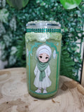 Petit femme voilée verte